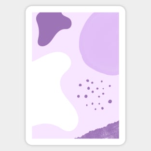 Purple Postmodern Cow - abstract quirky design Sticker